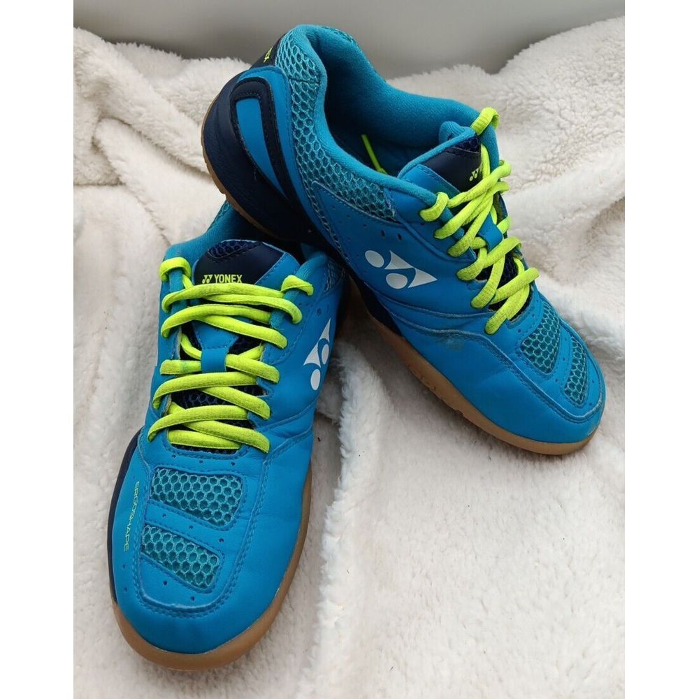 Yonex 30 power cushion badminton Woman's‎ shoes blue yellow Sz 8